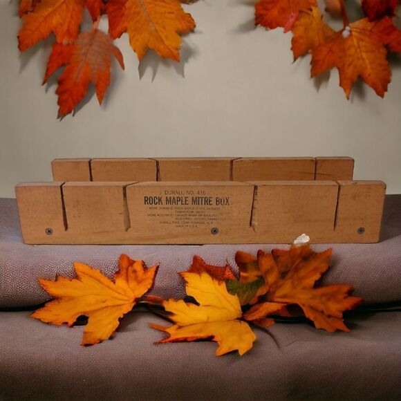 DURALL Rock Maple Mitre Box No. 416 Yonkers NY Vintage Made In USA Wooden Wood. - Picture 1 of 14